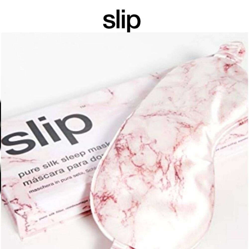 Slip Pink Marbled Pure Silk Sleep Mask